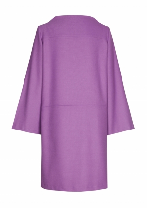 rechtvallende jurk met stretch 41 Purple