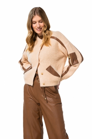 asymmetrische cardigan met eco 31 Brandy