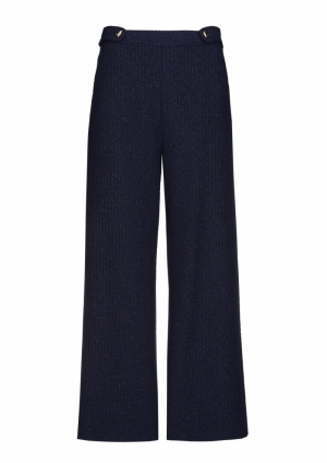 comfortabele broek met lurex,  21 Navy