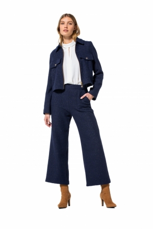 comfortabele broek met lurex,  21 Navy