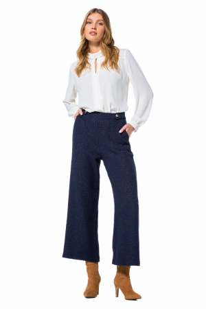 comfortabele broek met lurex,  21 Navy