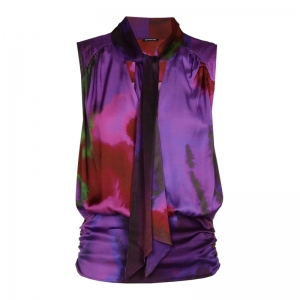 geklede top met drapeereffect  59 Multi Color