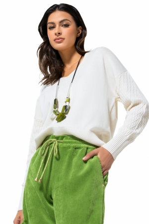 cosy rechtvallende pull 92 Winter White