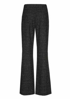 rechtvallende broek in tweed,  10 Zwart