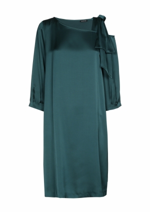 rechtvallende geklede jurk 60 Dark Green