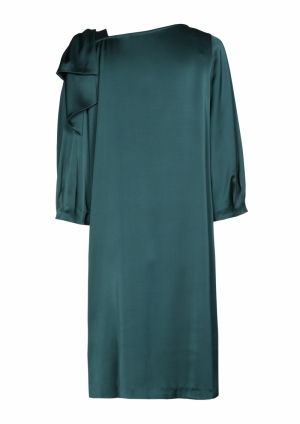 rechtvallende geklede jurk 60 Dark Green