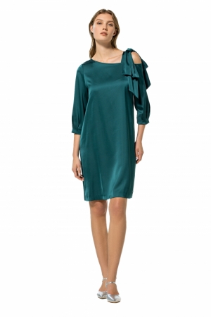 rechtvallende geklede jurk 60 Dark Green