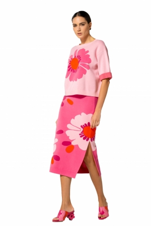Korte rechtvallende pull 73 Bubble Gum