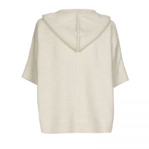 cozy poncho cardigan met kap 93 Cream