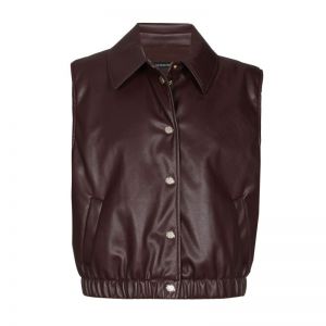 bodywarmer in vegan leather 55 Wine