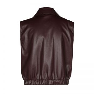 bodywarmer in vegan leather 55 Wine