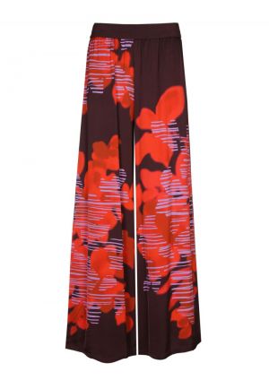 flowy palazzo broek, elastic w 59 Multi Color