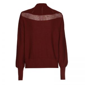 fijngebreide losvallende pull  53 Burgandy