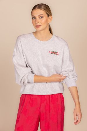 9141 CAM SWEATER GREY CHINE