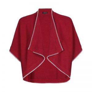 Bi-color bolero met losse pasv 50 Dark Red