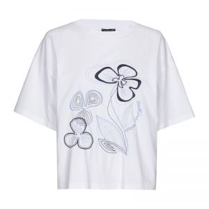 Katoenen T-shirt met broderie 29 Multicolor