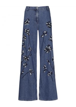 Fantasie jeans met broderie, m 24 Jeans Mid Bl