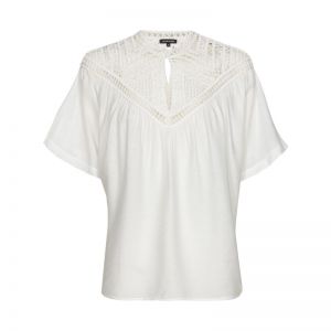 Luchtige blouse met verfijnd h 91 Off White