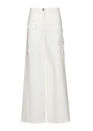 Jeansbroek met uitgerafeld blo 93 Natural