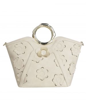 Elegante shopper met uitgesned 93 Natural