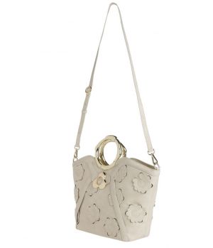 Elegante shopper met uitgesned 93 Natural