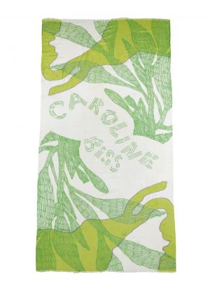 Luchtige sjaal met botanische  66 Lime