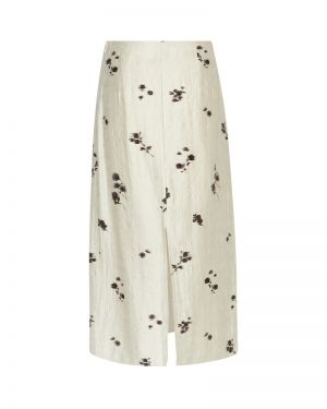 MSCHRianne Skirt AOP Oatmeal Flower