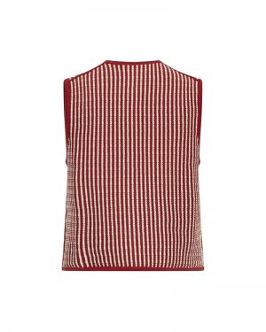 MSCHPriscilla Vest STP Rhubarb B Sand