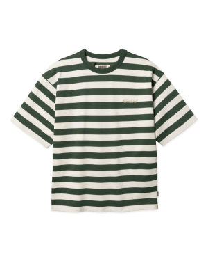 WBBeam Stripe Tee Pine Green