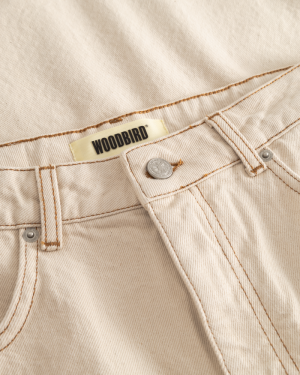 WBShan OW Denim Shorts Off White