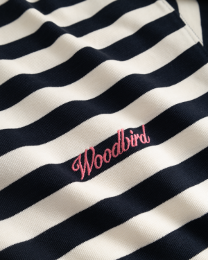 WBJoul Wide Sleeve Stripe Tee Navy-White