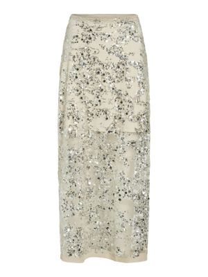 ROULEONA HW ANKLE SKIRT 4977179 Silver
