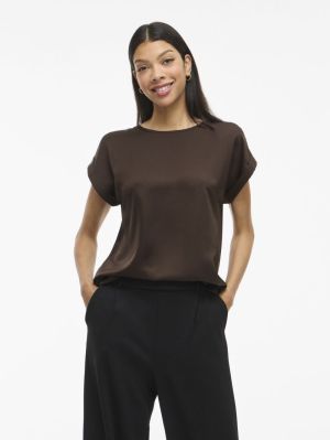 VIELLETTE S/S SATIN TOP - NOOS 4871305 Brown