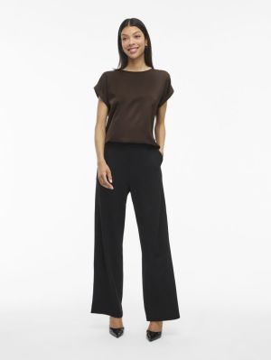VIELLETTE S/S SATIN TOP - NOOS 4871305 Brown