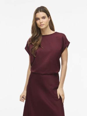VIELLETTE S/S SATIN TOP - NOOS 5025148 Red