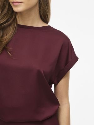 VIELLETTE S/S SATIN TOP - NOOS 5025148 Red