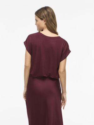 VIELLETTE S/S SATIN TOP - NOOS 5025148 Red