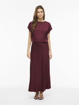VIELLETTE S/S SATIN TOP - NOOS 5025148 Red