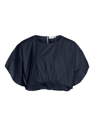 VIBALUNI O-NECK S/S VOLUME TOP 5075583 Navy Bl