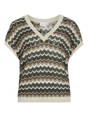VIEMBER REV V-NECK S/S GLITTER 5067681 Birch M