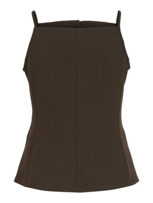 VIJONA SQUARE NECK S/L TOP 5025619 Coffee