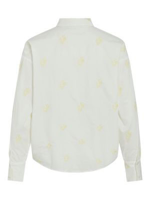 VIHOLMA EMBRODIERY L/S LOOSE S 5041046 Snow Wh