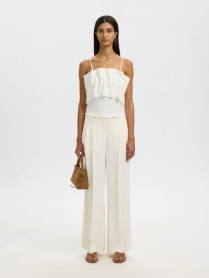 SLFVINELLE PLEATED BANDEAU TOP 5018380 Snow Wh