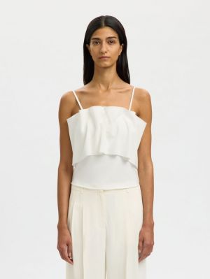 SLFVINELLE PLEATED BANDEAU TOP 5018380 Snow Wh