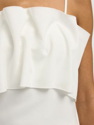 SLFVINELLE PLEATED BANDEAU TOP 5018380 Snow Wh