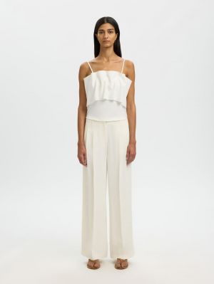 SLFVINELLE PLEATED BANDEAU TOP 5018380 Snow Wh