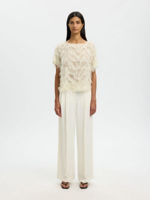SLFMYLINE SS BOAT NECK TOP B 4962732 Egret W