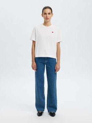 SLFELLA SS EMB BOXY TEE FT 4974548 Bright