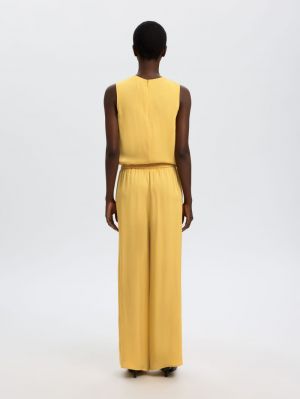SLFLAURA HW SLIT PANT B 4987881 Ochre B