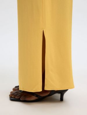 SLFLAURA HW SLIT PANT B 4987881 Ochre B